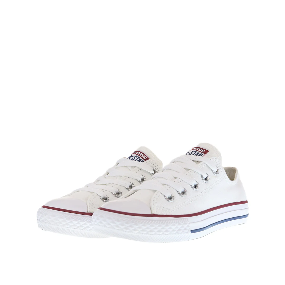 Converse All Star Chucks Ox Canvas - Optical White 3J256C - weiss-blau-rot - Image 3