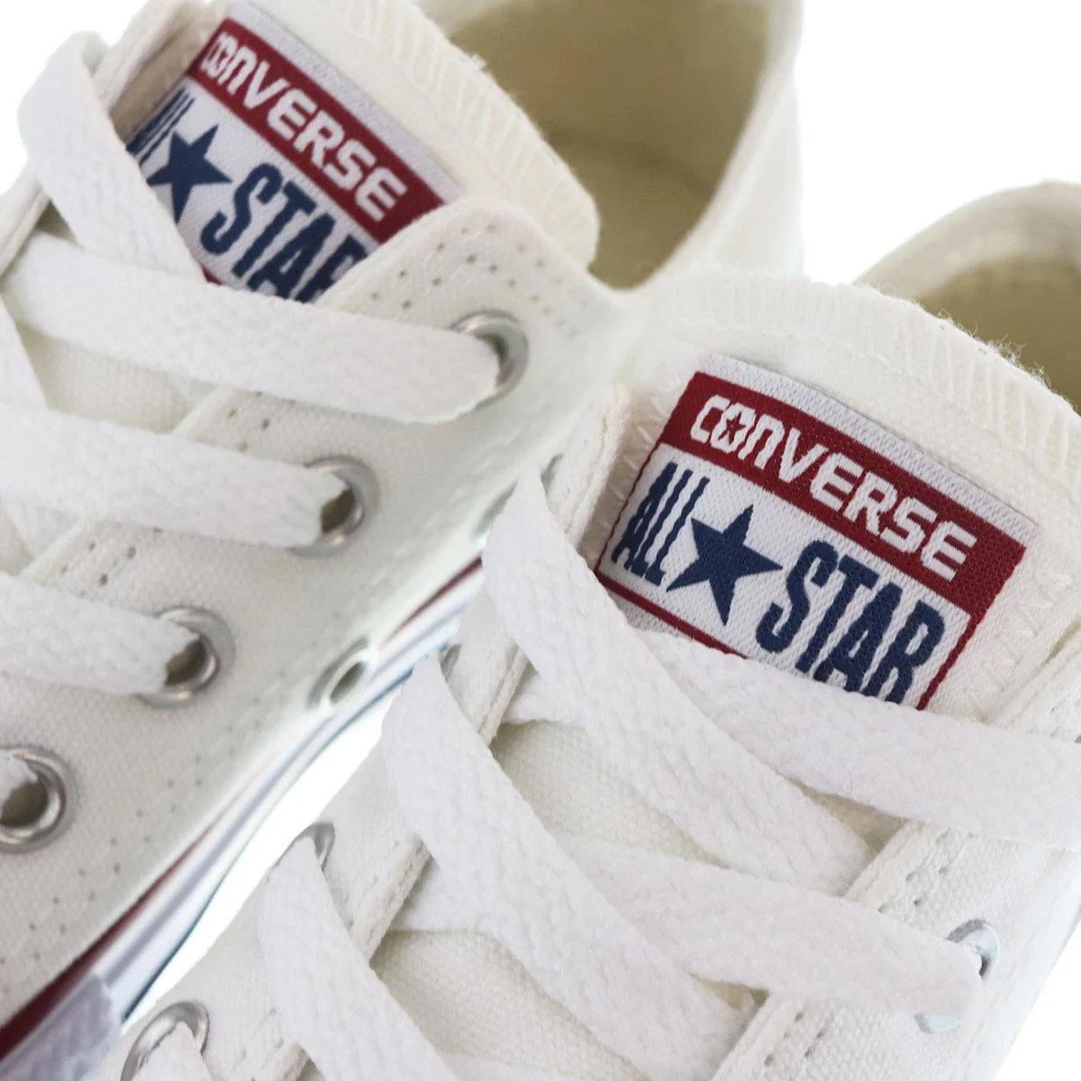 Converse All Star Chucks Ox Canvas - Optical White 3J256C - weiss-blau-rot - Image 5