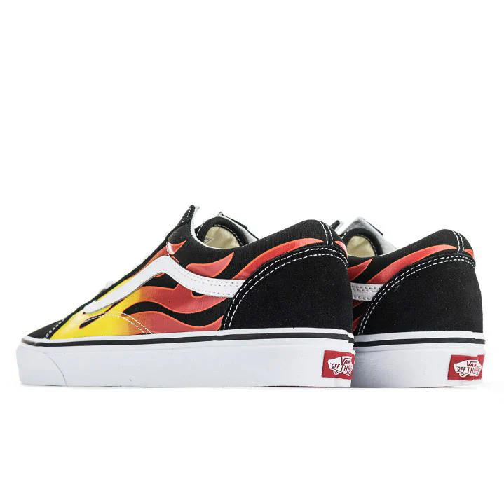Vans Old Skool VN0A38G1PHN1 - schwarz-weiss-flammen - Image 3