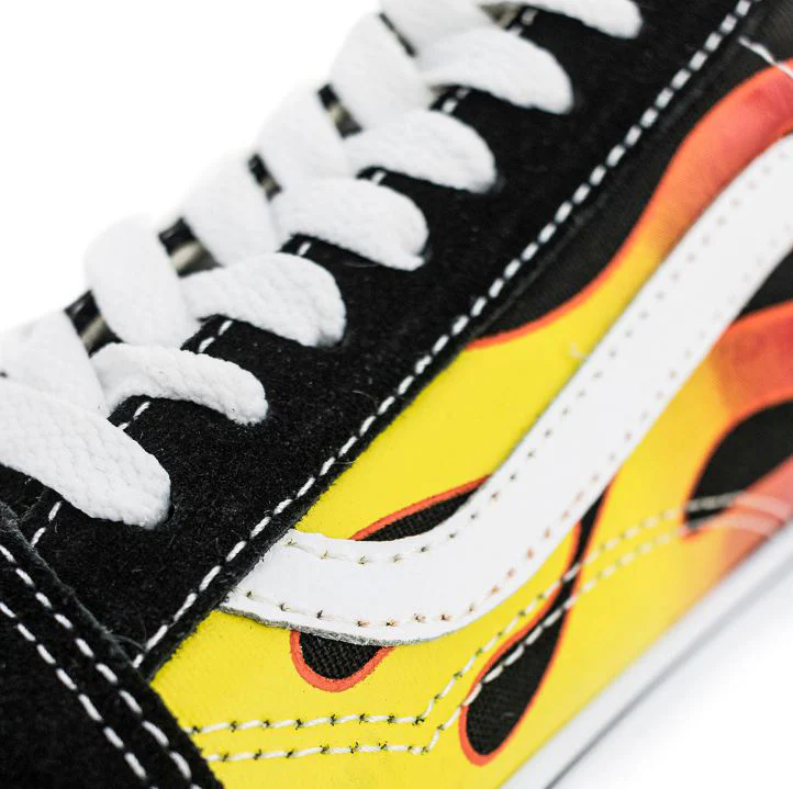 Vans Old Skool VN0A38G1PHN1 - schwarz-weiss-flammen - Image 4